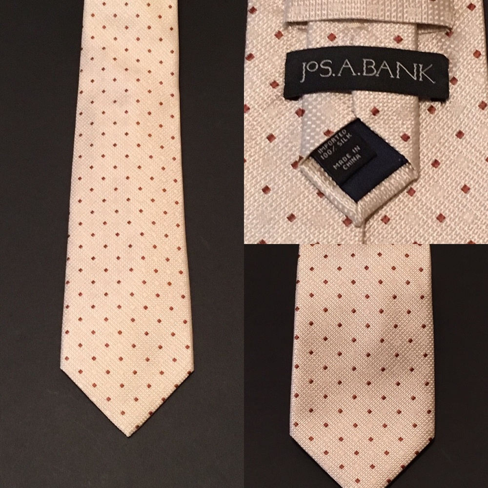 Tan tie with brown accents